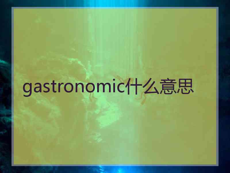 gastronomic什么意思