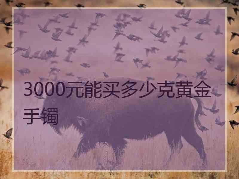 3000元能买多少克黄金手镯
