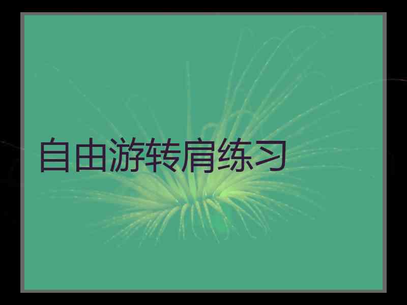 自由游转肩练习