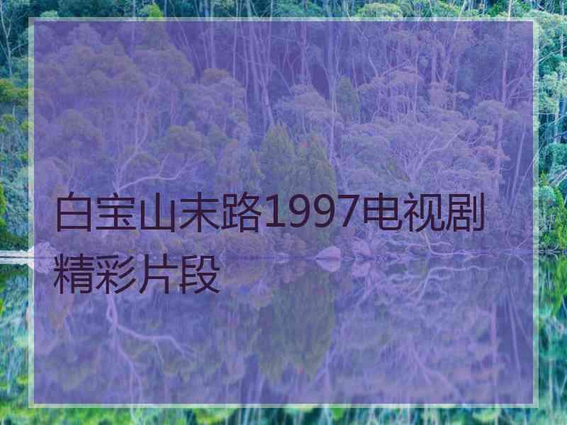 白宝山末路1997电视剧精彩片段