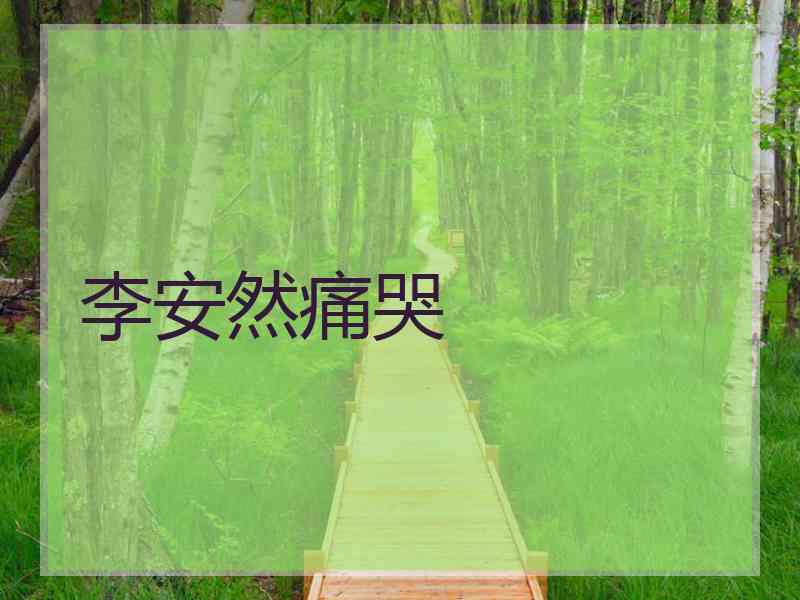 李安然痛哭