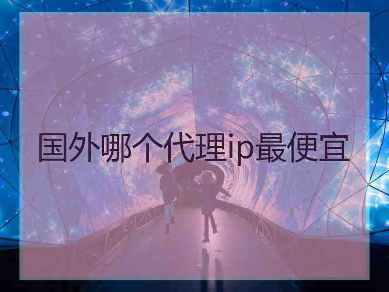 国外哪个代理ip最便宜