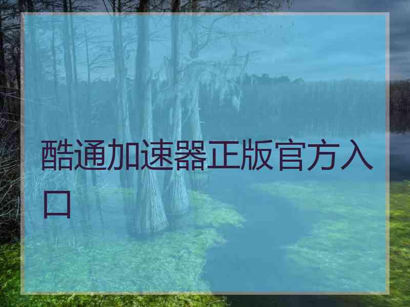 酷通加速器正版官方入口