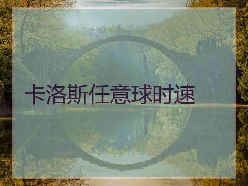 卡洛斯任意球时速
