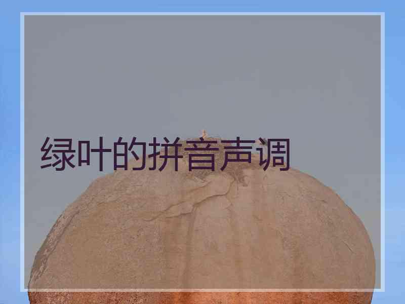 绿叶的拼音声调