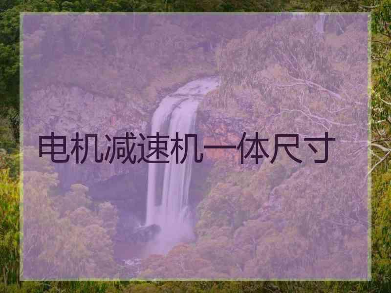 电机减速机一体尺寸