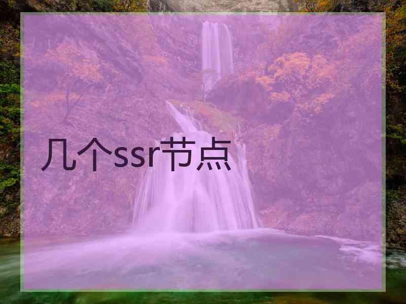 几个ssr节点