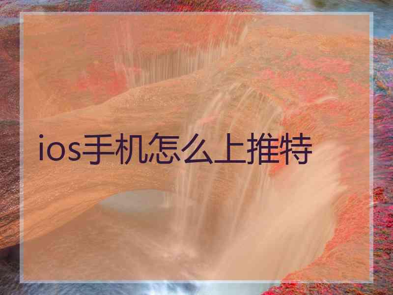 ios手机怎么上推特