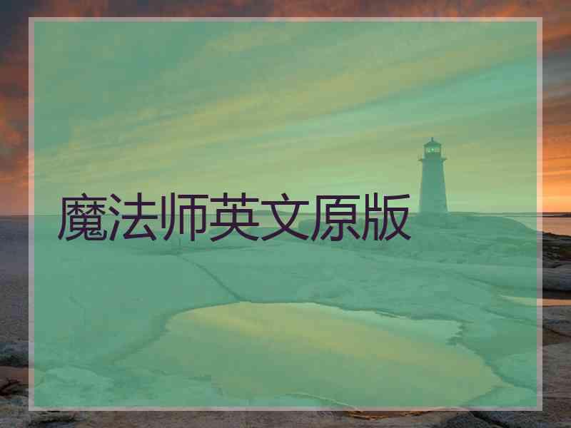 魔法师英文原版