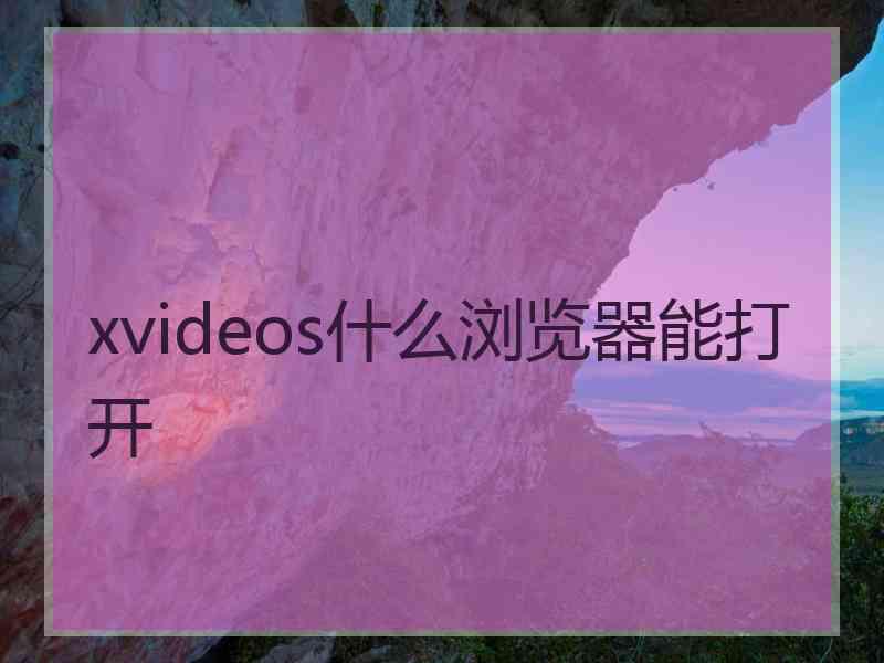 xvideos什么浏览器能打开