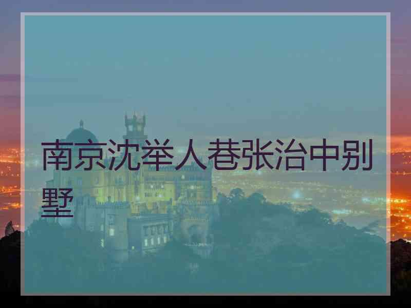 南京沈举人巷张治中别墅