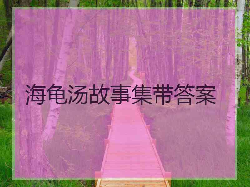 海龟汤故事集带答案