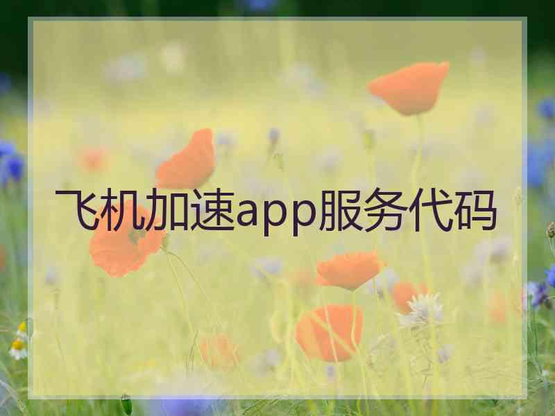 飞机加速app服务代码