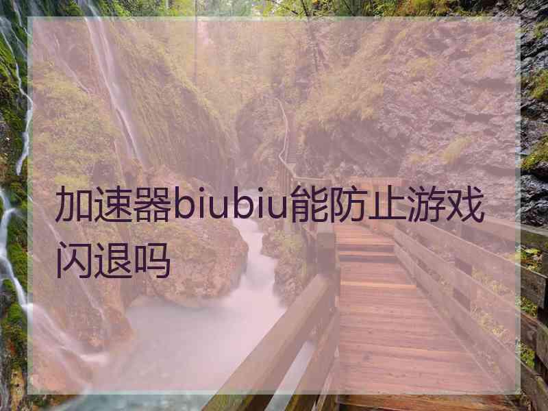 加速器biubiu能防止游戏闪退吗