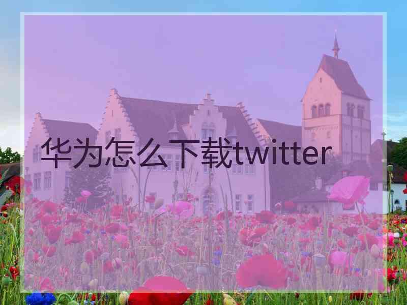华为怎么下载twitter