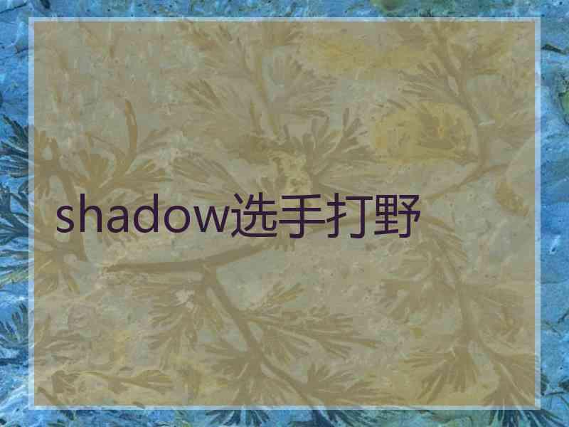 shadow选手打野