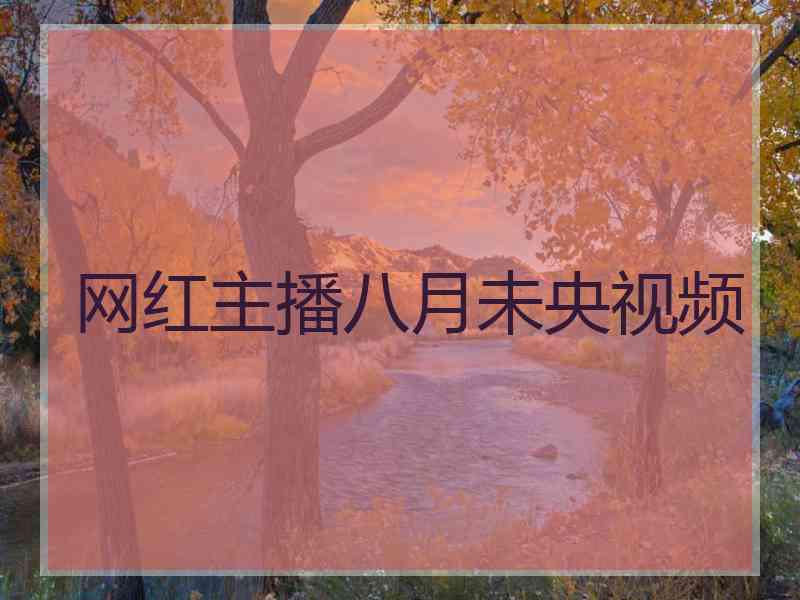 网红主播八月未央视频