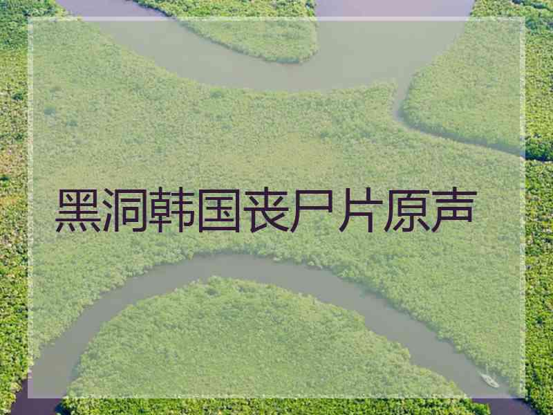 黑洞韩国丧尸片原声