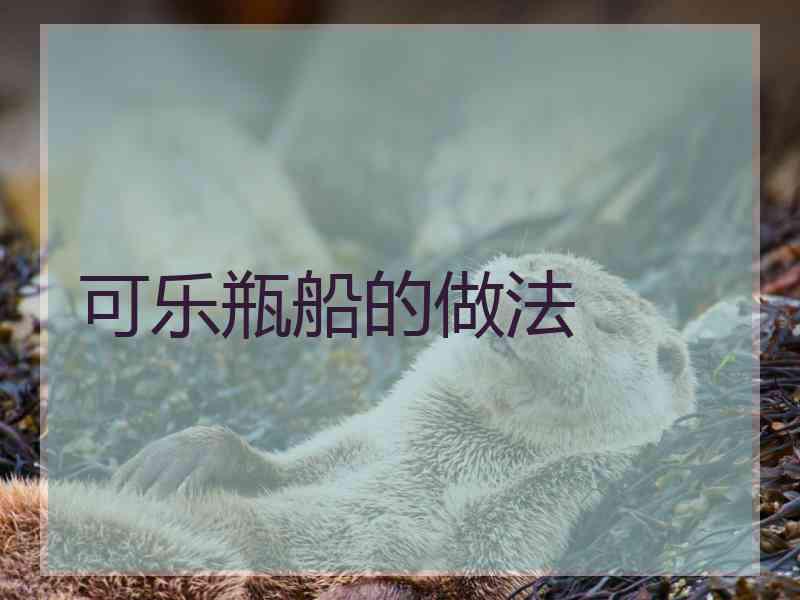 可乐瓶船的做法