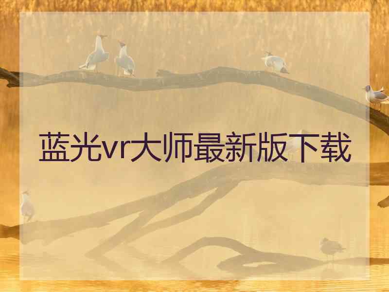 蓝光vr大师最新版下载