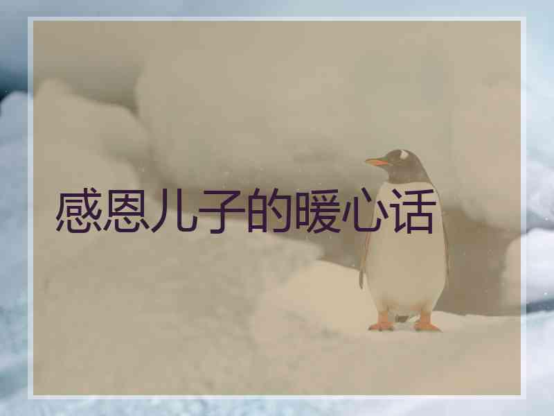 感恩儿子的暖心话