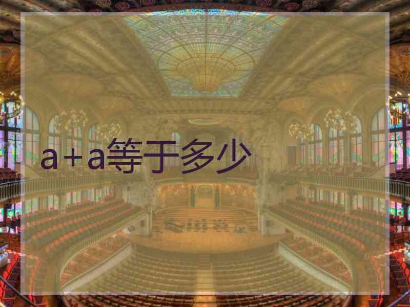 a+a等于多少