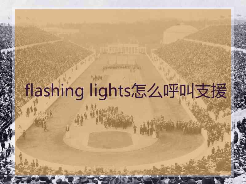flashing lights怎么呼叫支援