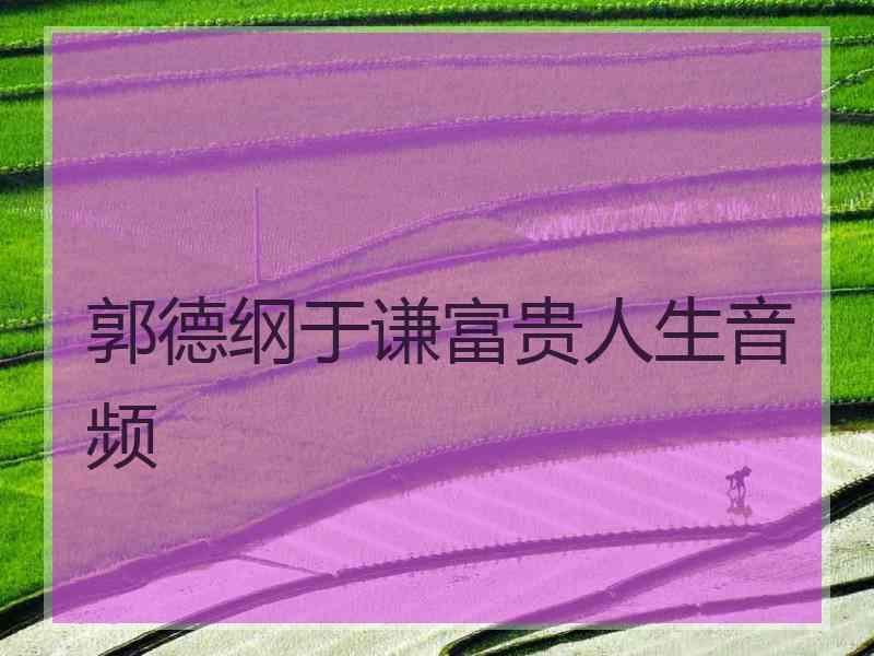 郭德纲于谦富贵人生音频