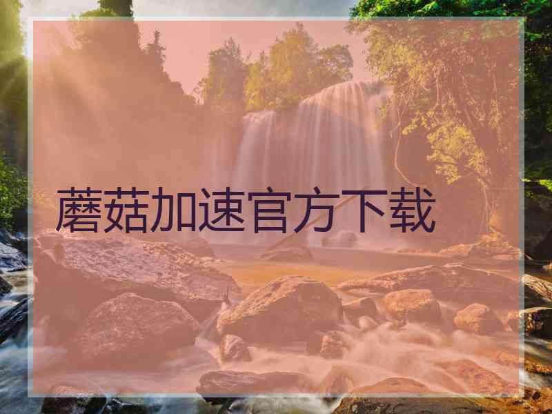 蘑菇加速官方下载