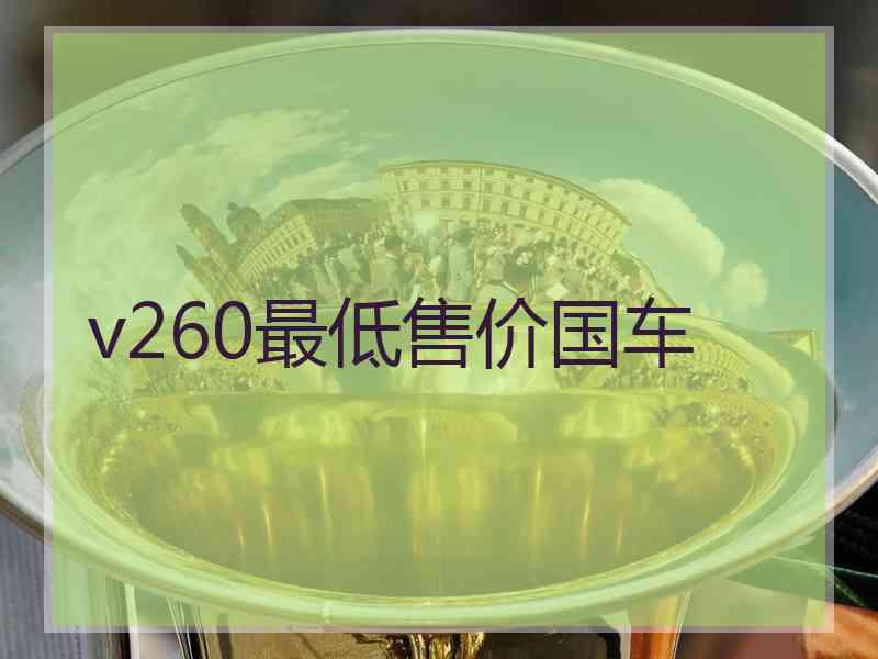v260最低售价国车