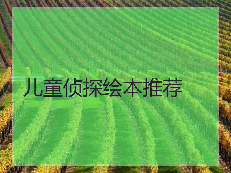 儿童侦探绘本推荐