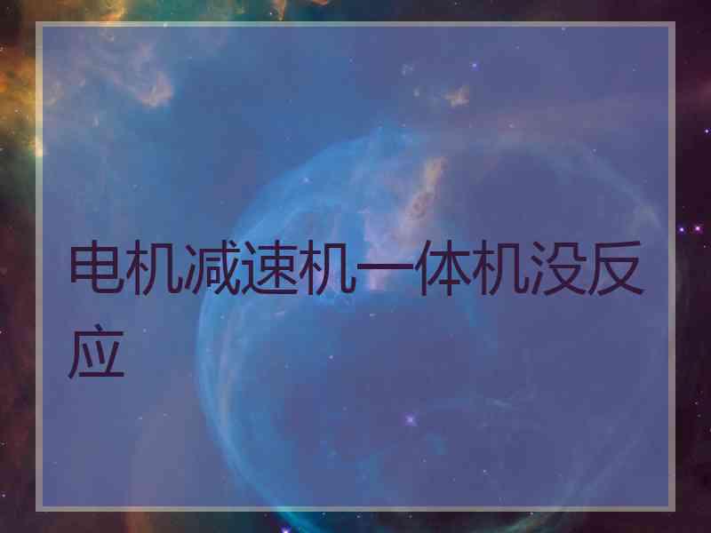 电机减速机一体机没反应