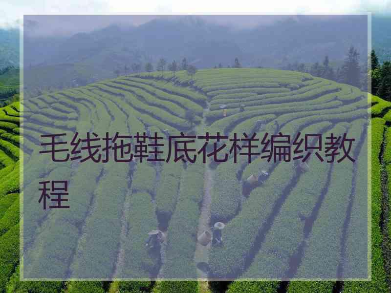 毛线拖鞋底花样编织教程