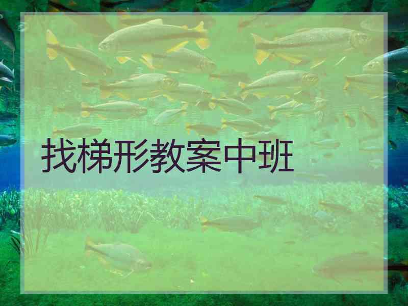 找梯形教案中班