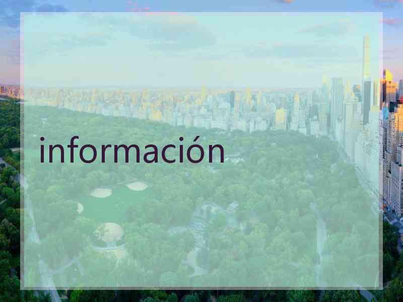 información
