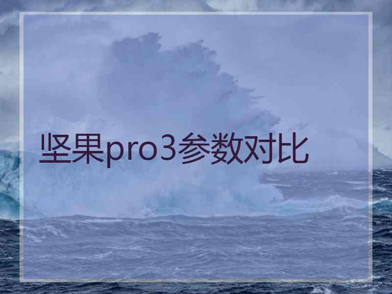 坚果pro3参数对比