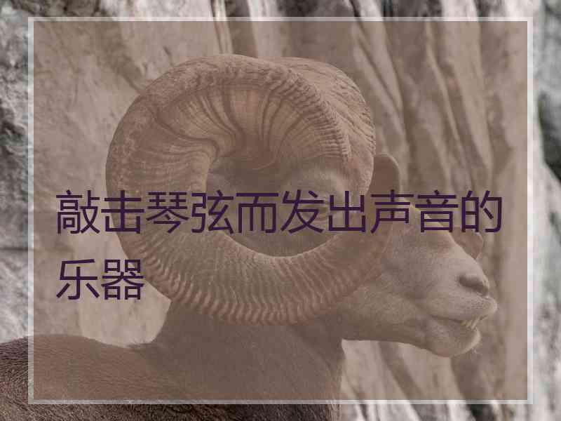 敲击琴弦而发出声音的乐器