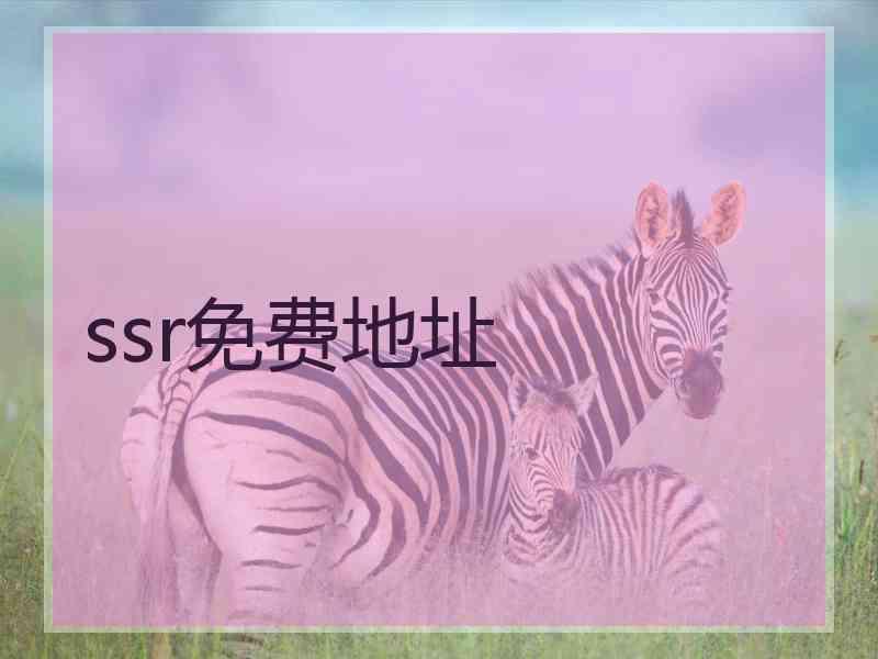 ssr免费地址