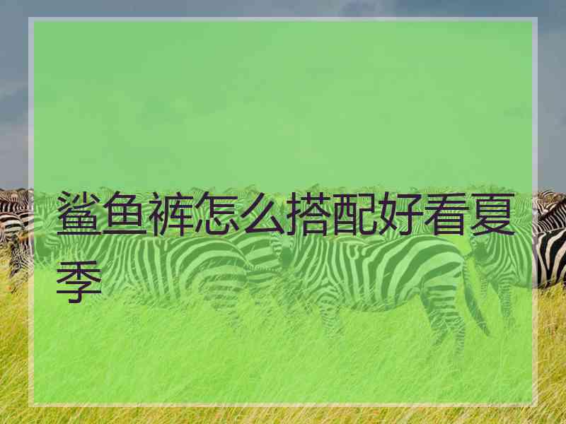 鲨鱼裤怎么搭配好看夏季