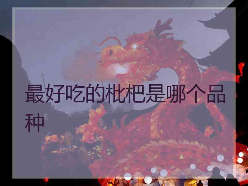 最好吃的枇杷是哪个品种