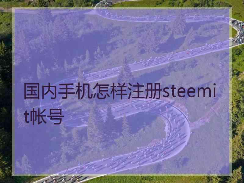国内手机怎样注册steemit帐号