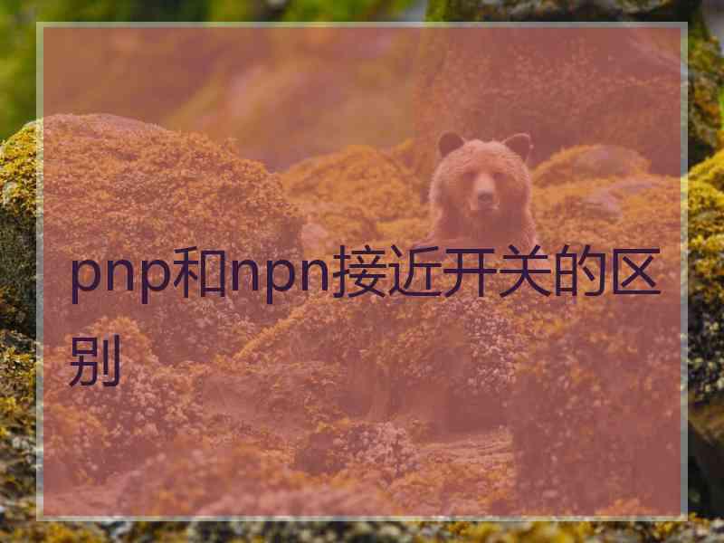 pnp和npn接近开关的区别
