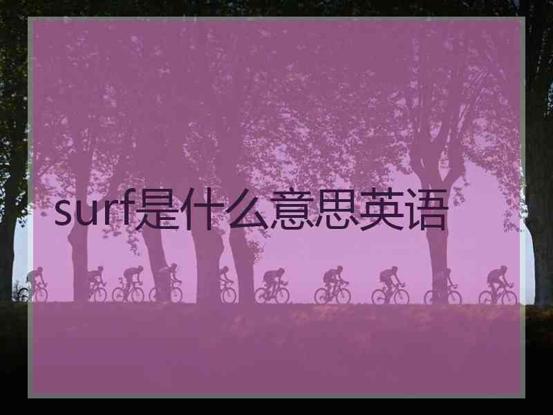 surf是什么意思英语