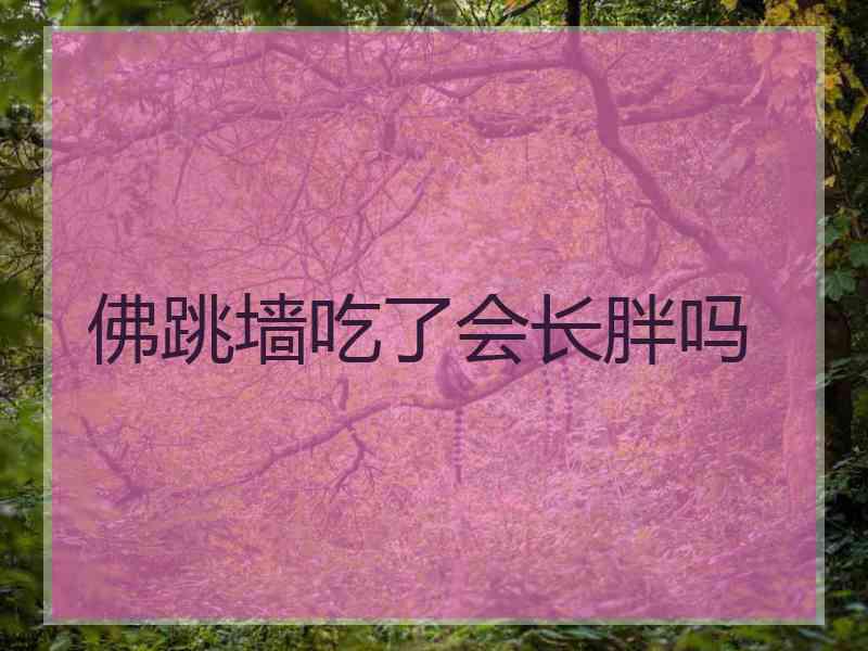 佛跳墙吃了会长胖吗