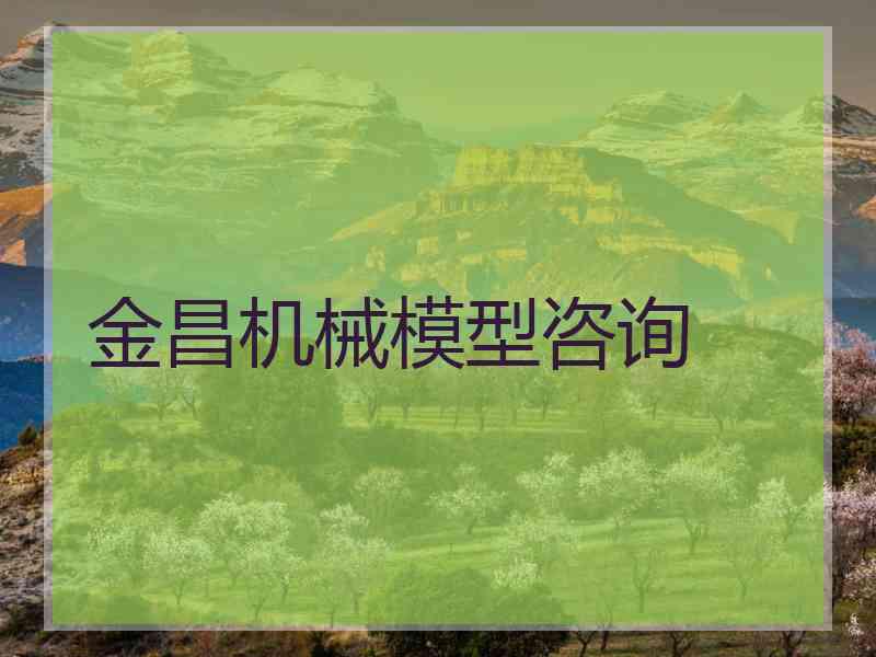 金昌机械模型咨询