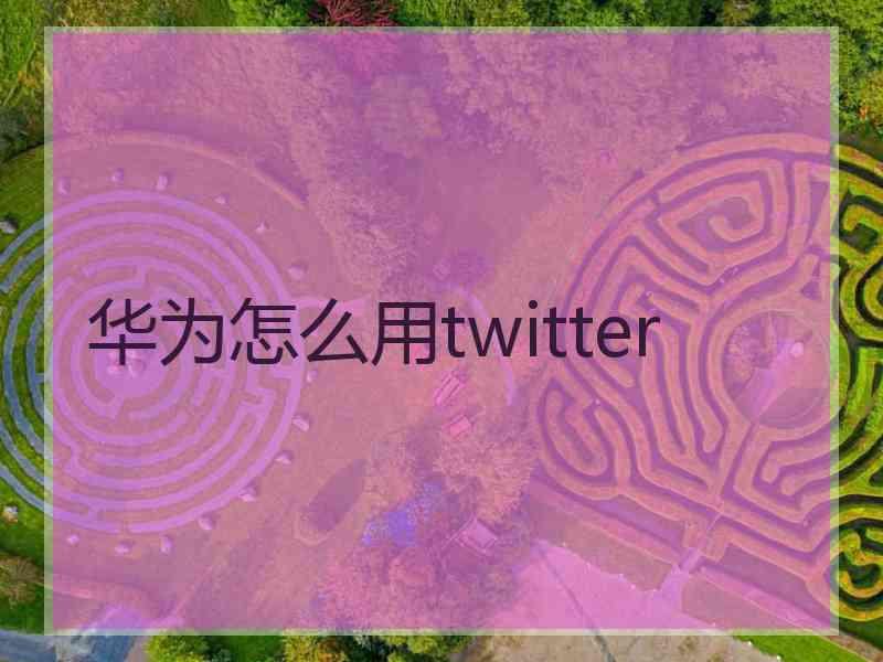 华为怎么用twitter