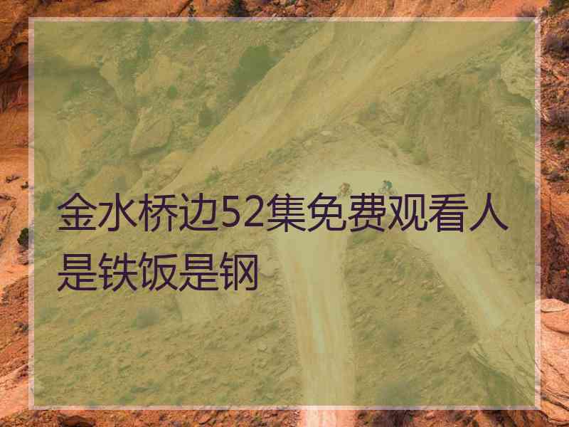 金水桥边52集免费观看人是铁饭是钢
